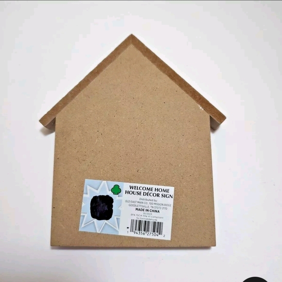 All Are Welcome Here Tabletop Home Decor Sign Plaque Freestanding White Blue - Picture 5 of 5